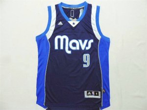 Maillot De Basket Dallas Mavericks Rajon Rondo 9 Tissus Sportif Fans Edition Bleu Fonce